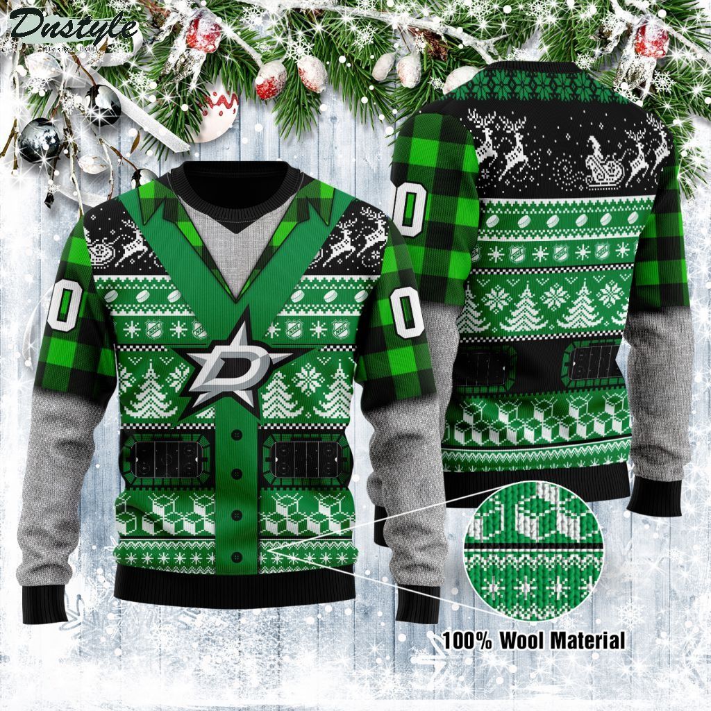 Dallas Stars NHL personalized ugly christmas sweater