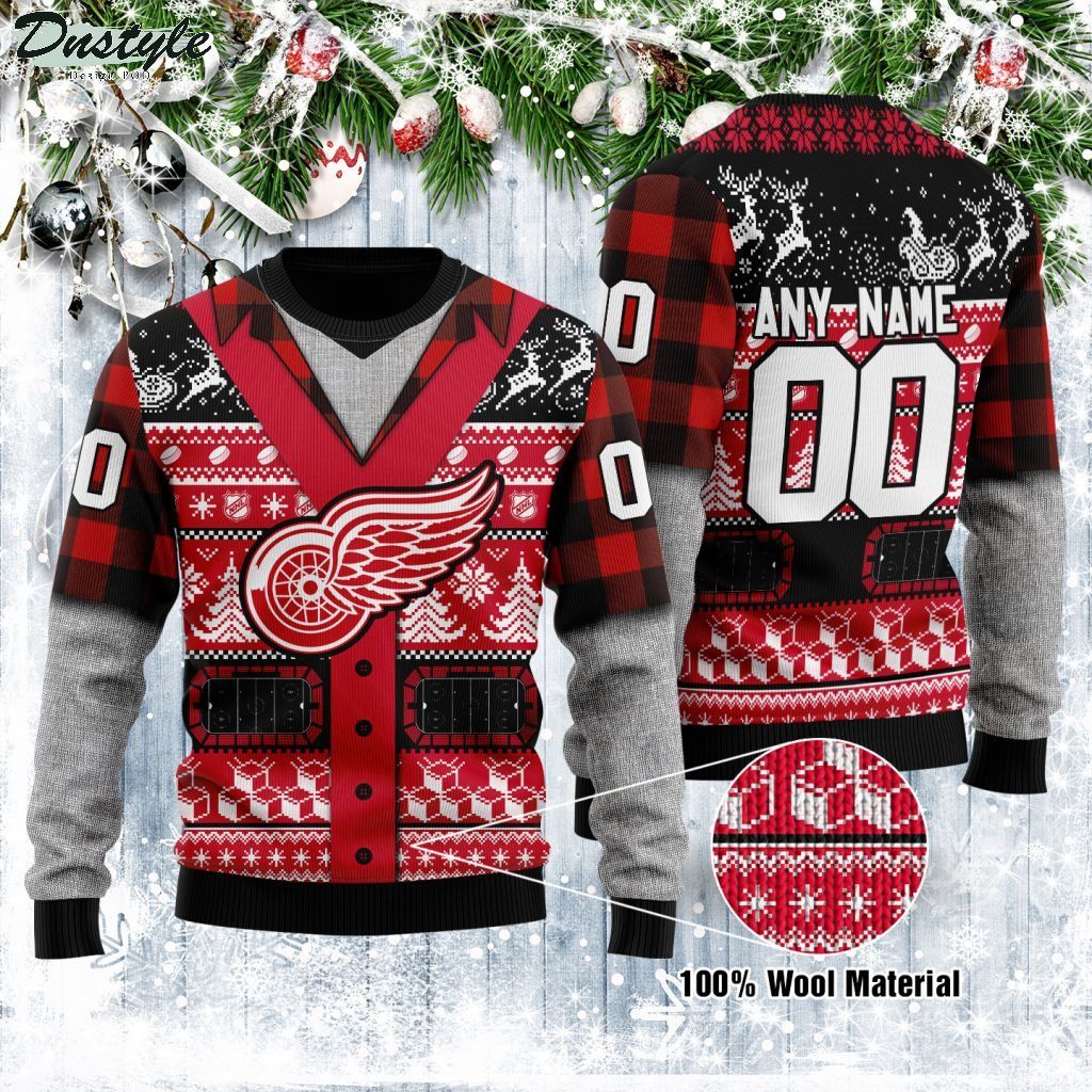 Detroit Red Wings NHL personalized ugly christmas sweater