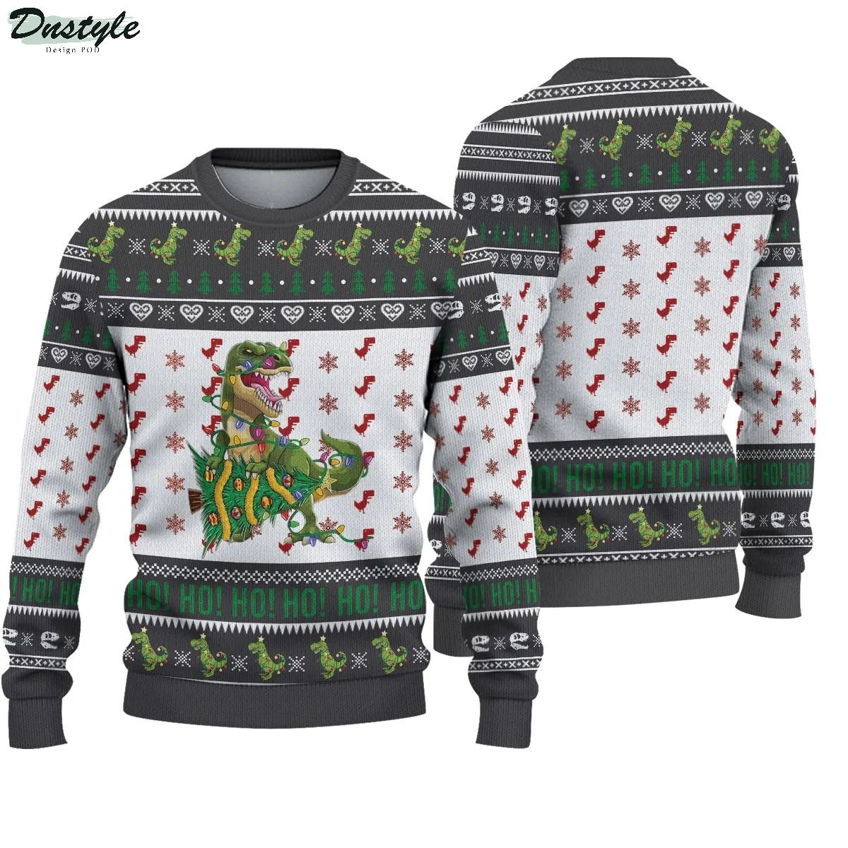 Dinosaur Knitted Ugly Christmas Sweater