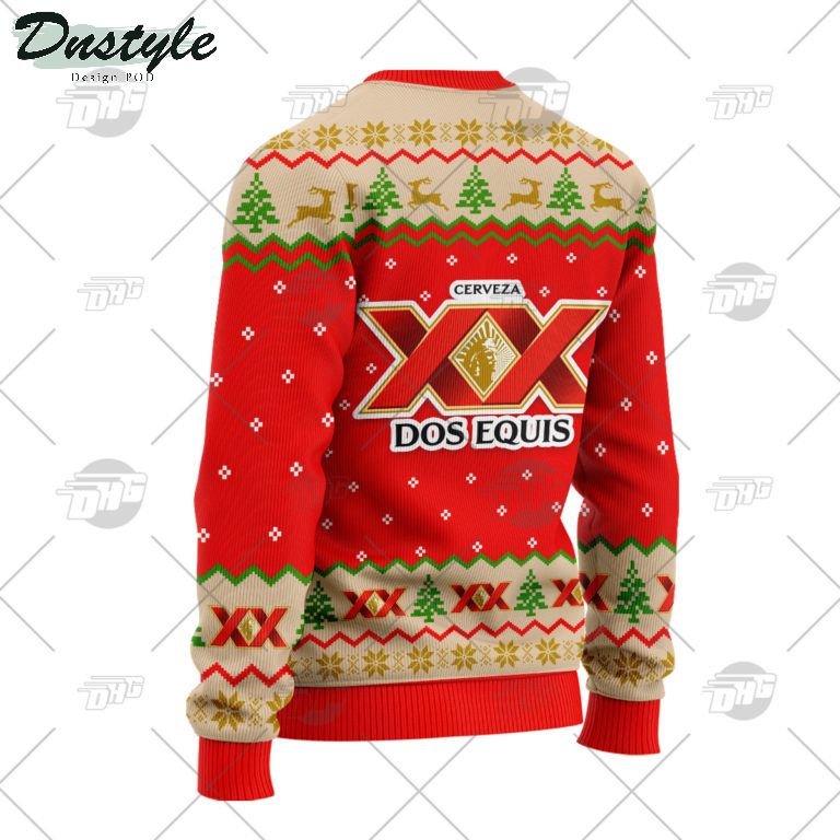 Dos Equis Beer Grinch I Will Drink Here Or There Ugly Christmas Sweater 2