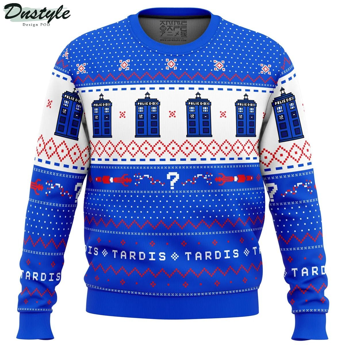 Dr Who TARDIS Christmas Sweater