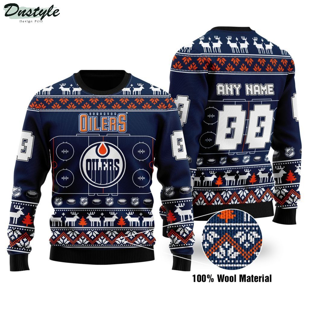 Edmonton Oilers NHL personalized ugly christmas sweater 1