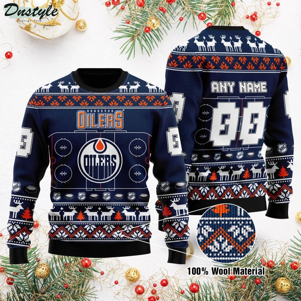 Edmonton Oilers NHL personalized ugly christmas sweater