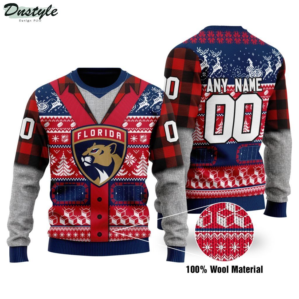 Florida Panthers NHL personalized ugly christmas sweater 1