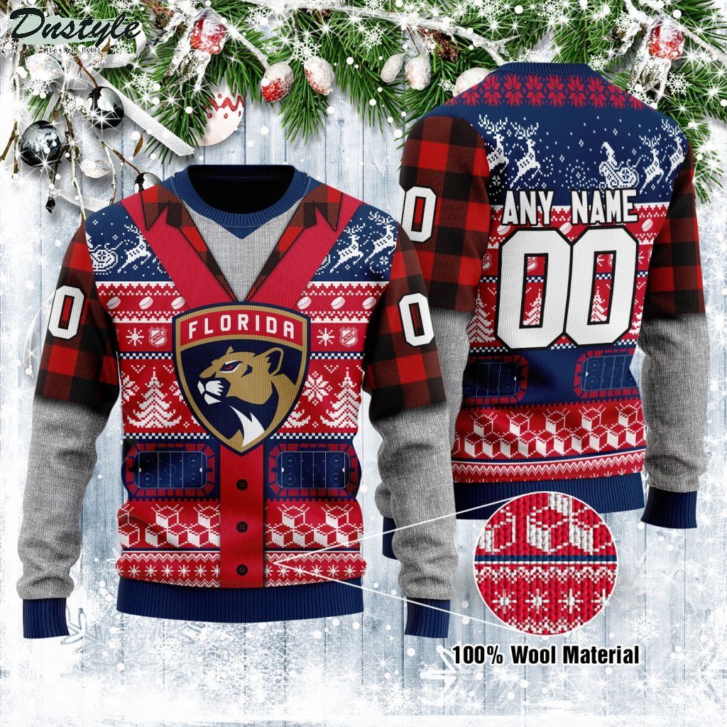 Florida Panthers NHL personalized ugly christmas sweater