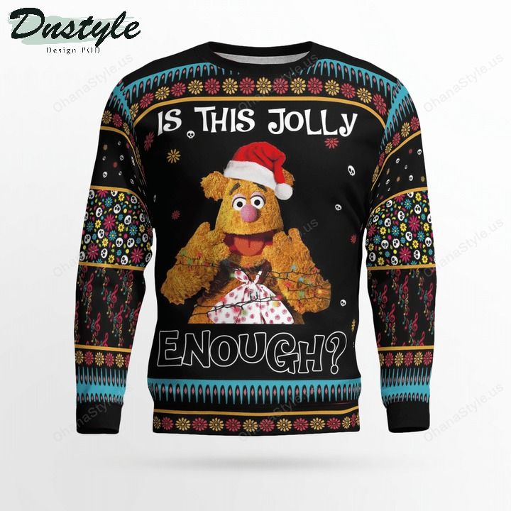 Fozzie the bear muppet is this jolly enough ugly christmas sweater 1