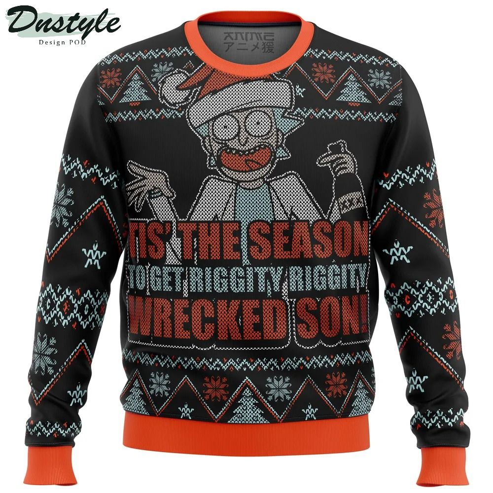 Rick and Morty Tis The Season Ugly Christmas Sweater