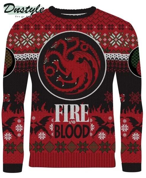 Game Of Thrones Fire and Blood Targaryen Ugly Christmas Sweater