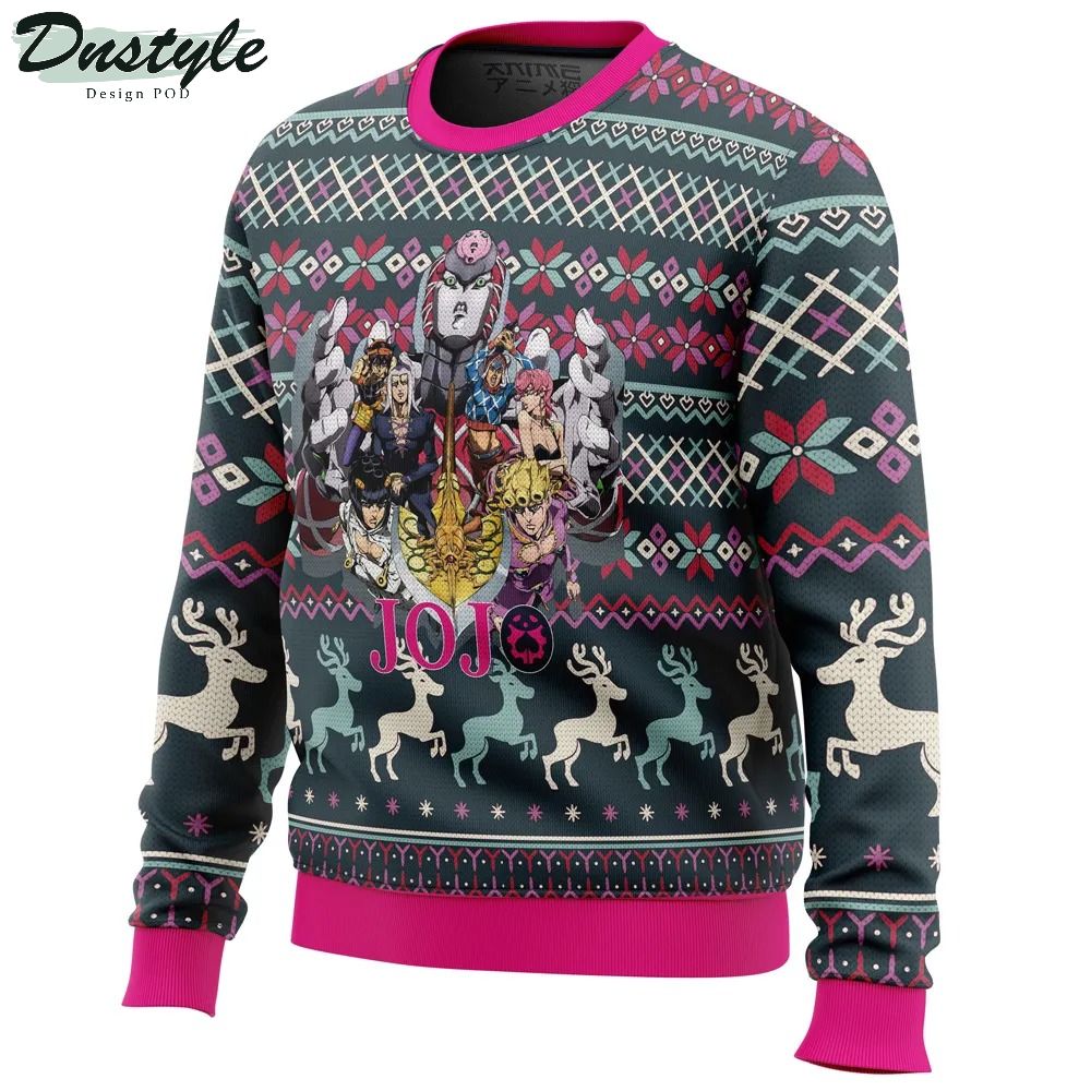 Golden Wind Jojo’s Bizarre Adventure Ugly Christmas Sweater 3