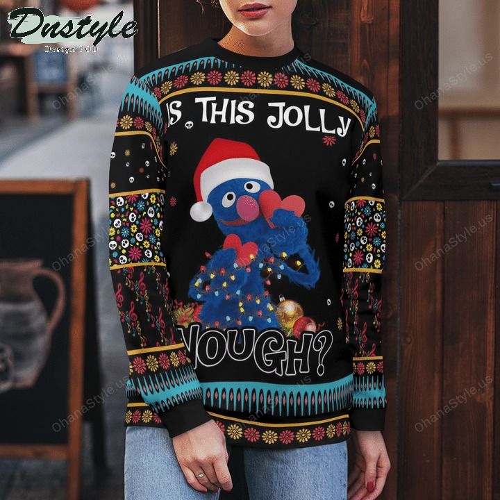 Grover muppet is this jolly enough ugly christmas sweater 1