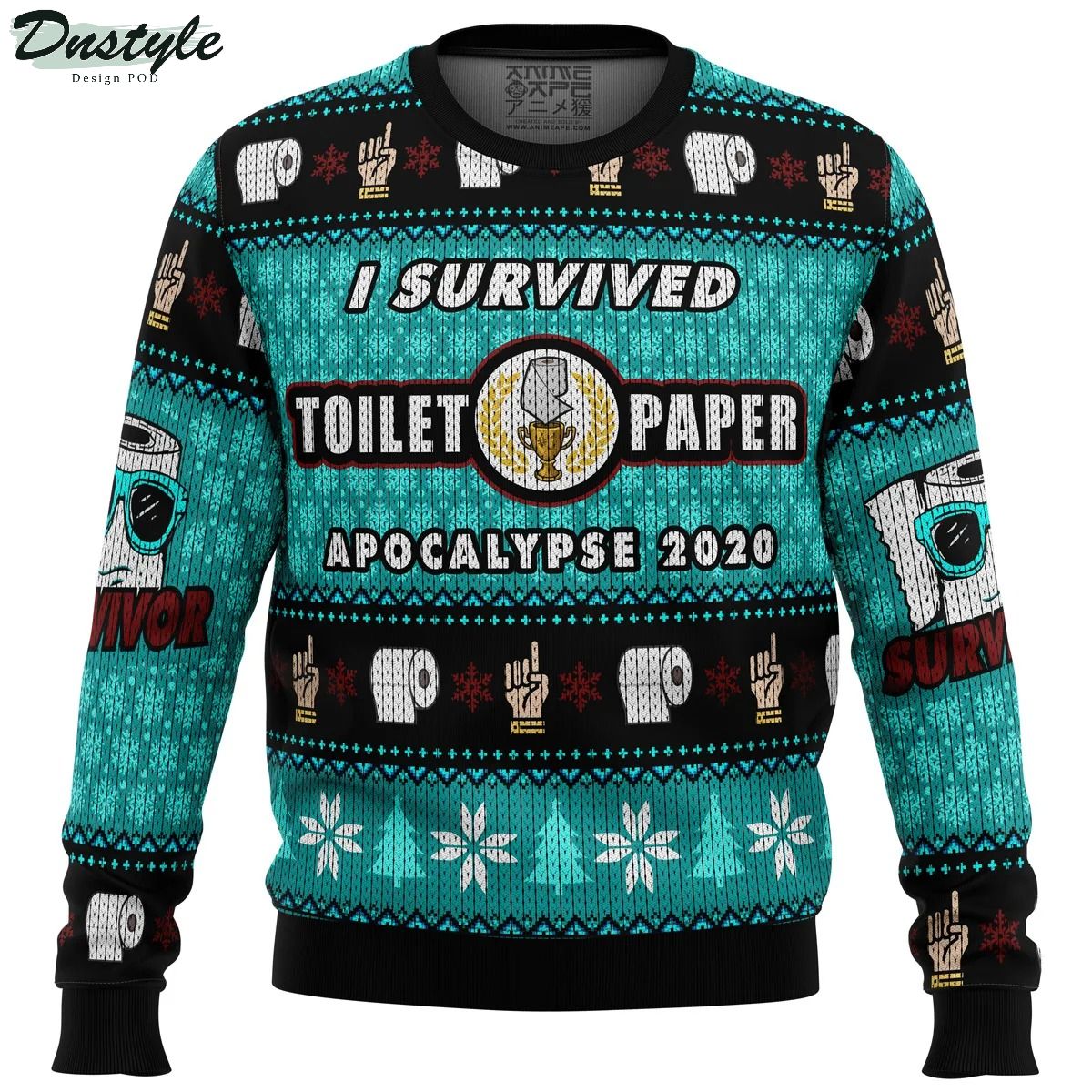 I Survived Toilet Paper Apocalypse 2020 Ugly Christmas Sweater