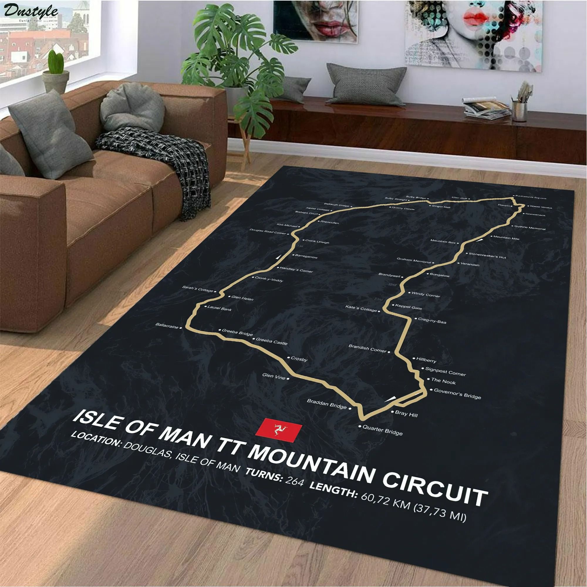Isle of man tt mountain circuit f1 track rug