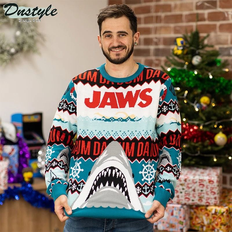 Jaws DA DUM ugly christmas sweater 2
