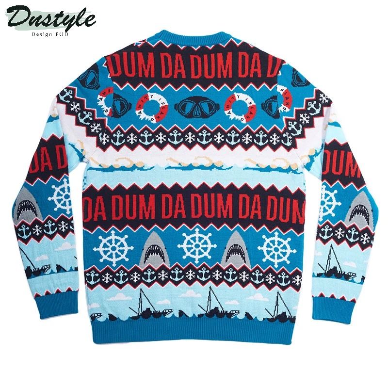 Jaws DA DUM ugly christmas sweater 3