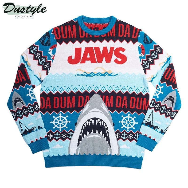 Jaws DA DUM ugly christmas sweater