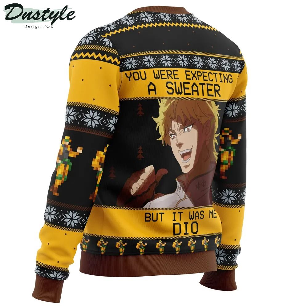 Jojo's bizarre adventure you were expecting a sweater but it was me dio uly christmas sweater 1