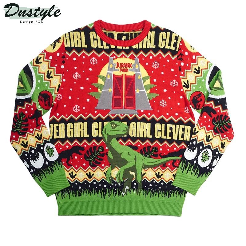 Jurassic Park Girl Clever Ugly Sweater