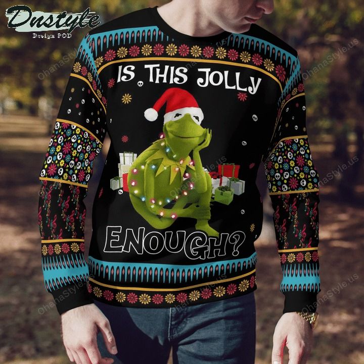 Kermit the frog muppet is this jolly enough ugly christmas sweater 1