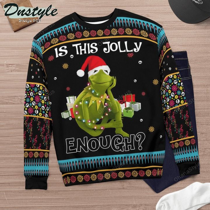 Kermit the frog muppet is this jolly enough ugly christmas sweater 2