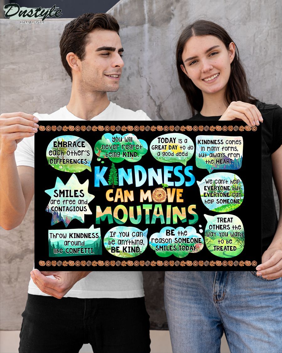 Kindness can move moutains classroom poster 2