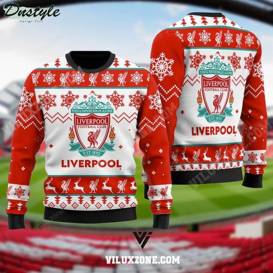Liverpool fc 3d knitted xmas sweater jumper