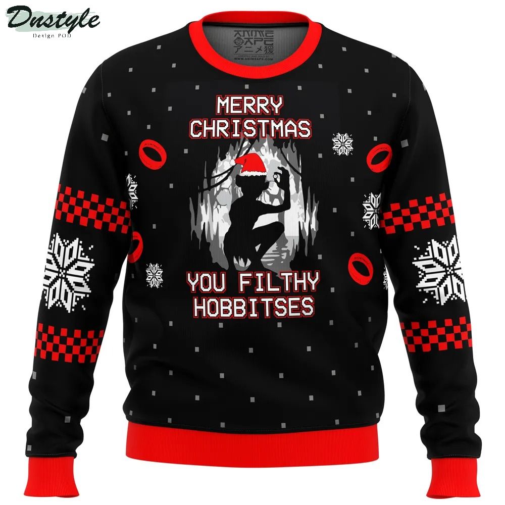 Lord of the Rings Filthy Hobitses Ugly Christmas Sweater