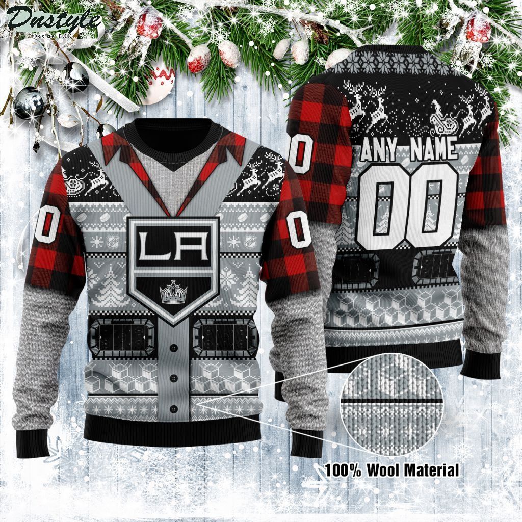 Personalized NHL Los Angeles Kings Elk Pattern Ugly Christmas