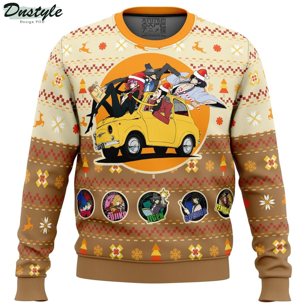 Lupin the 3rd Happy Trip Ugly Christmas Sweater