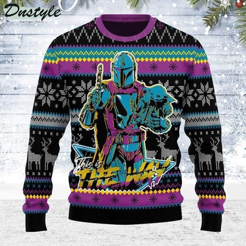Mandalorian baby yoda this is the way ugly christmas sweater