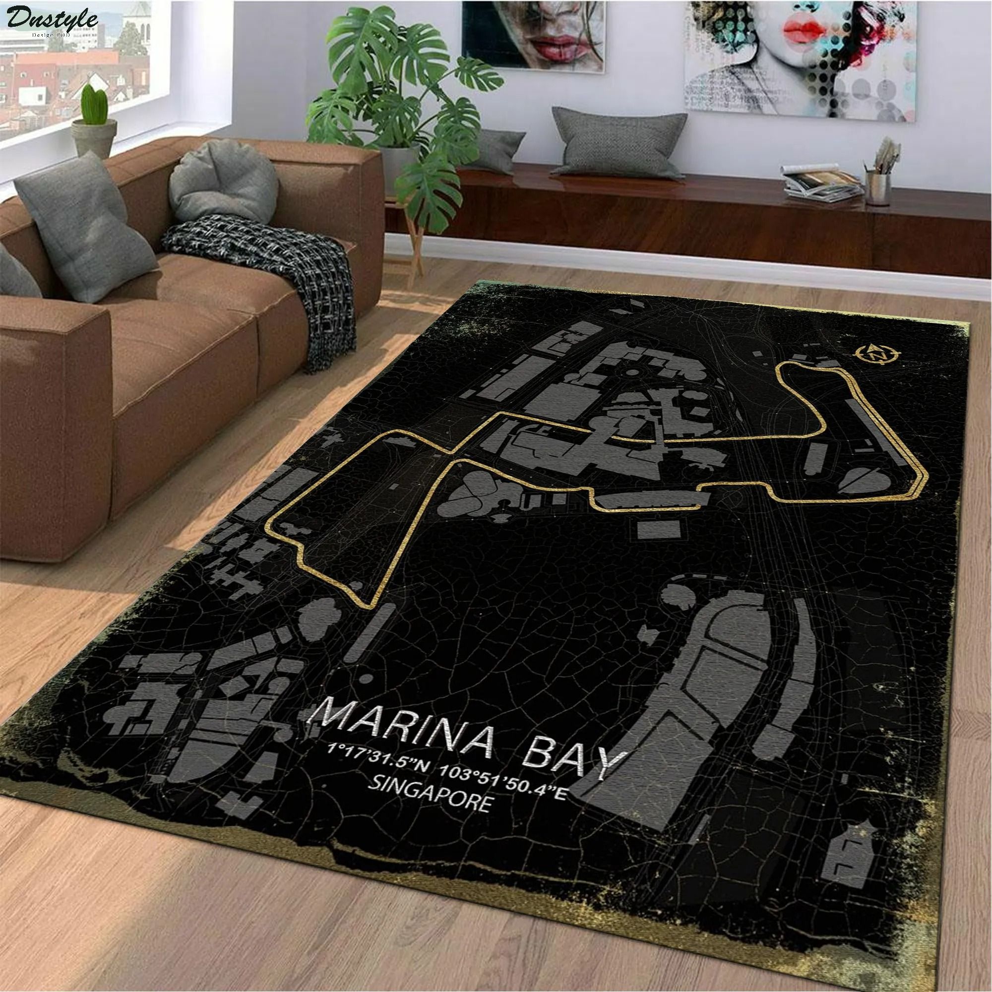 Marina bay f1 track rug