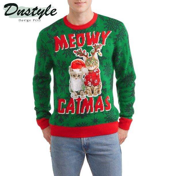 Meowy catmas ugly christmas sweater