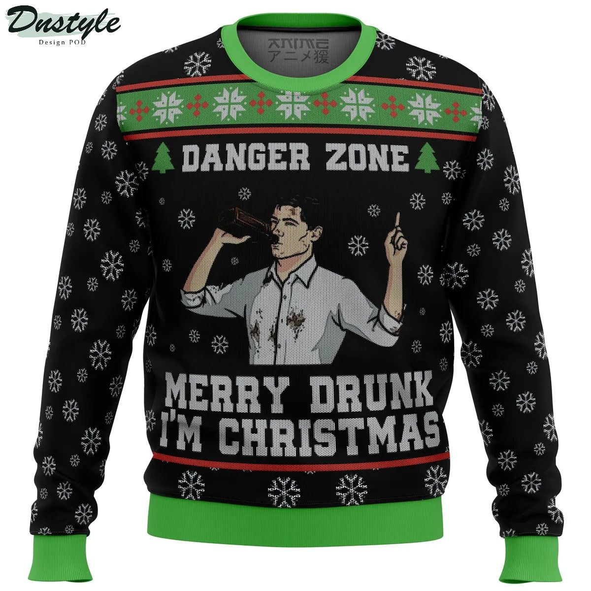 Merry Drunk I’m Christmas Sterling Archer Black Ugly Christmas Sweater