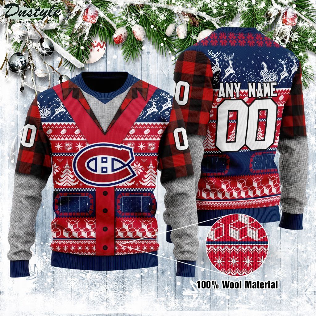 Montreal Canadiens NHL personalized ugly christmas sweater