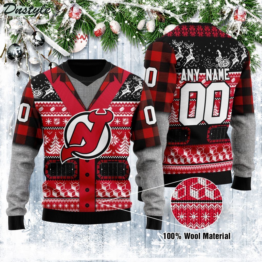 New Jersey Devils NHL personalized ugly christmas sweater