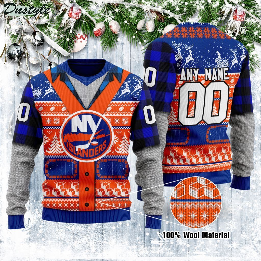 New York Islanders NHL personalized ugly christmas sweater