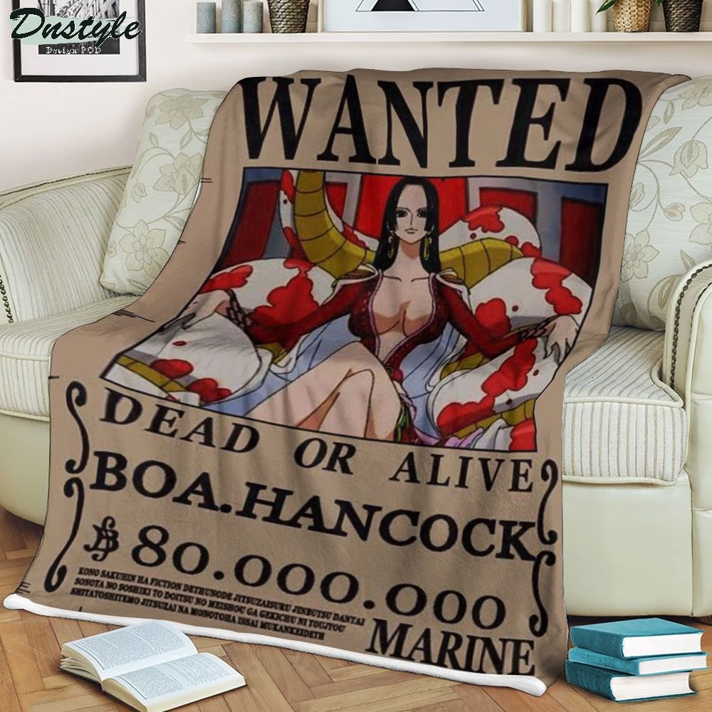 One piece Bounty Boa Hancock Schichibuaki Wanted soft blanket