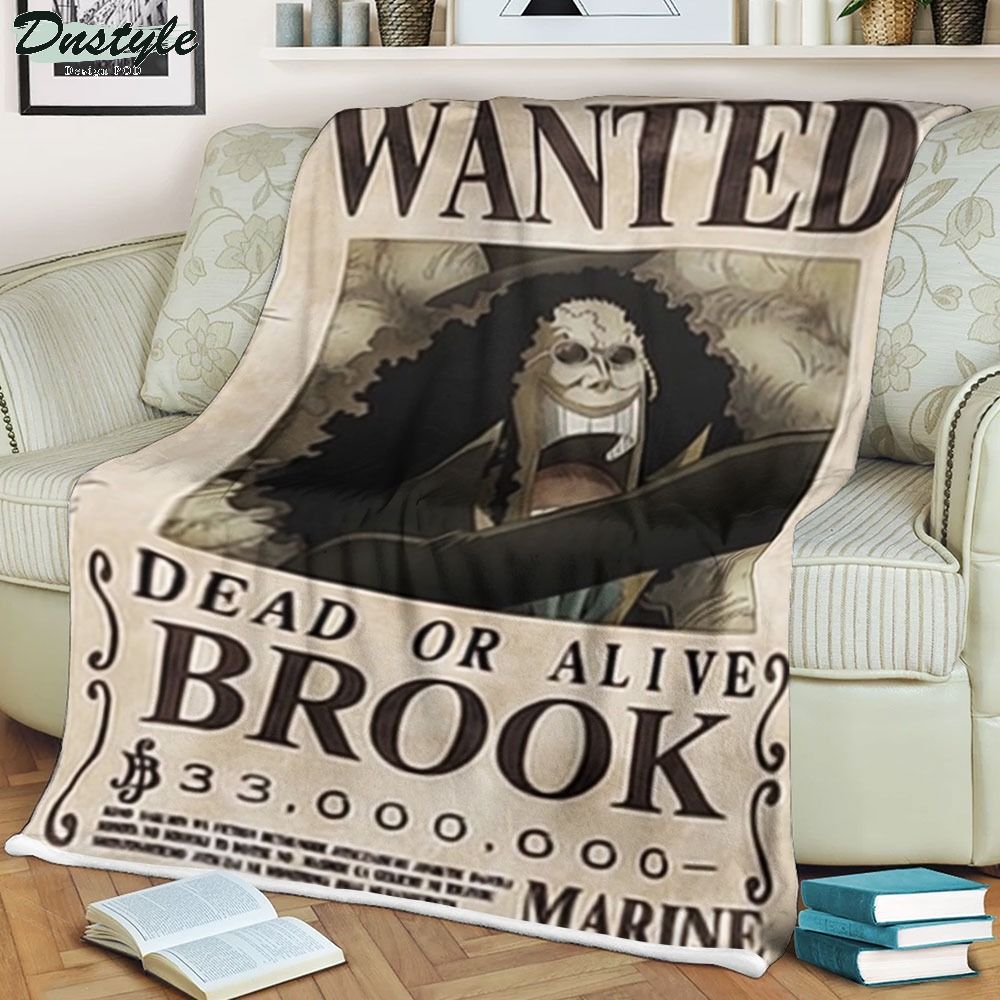 One piece Brook Alive Bounty Wanted soft blanket