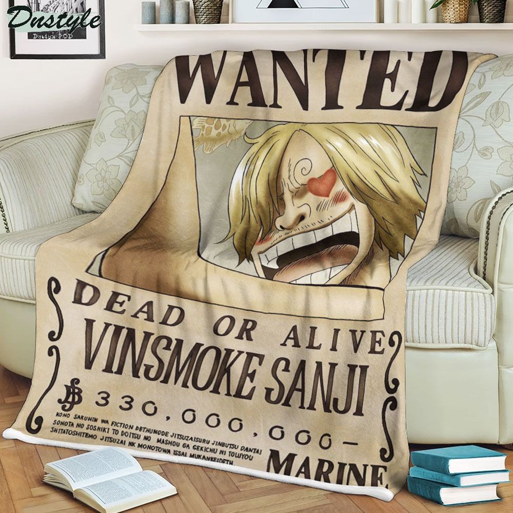 One piece Sanji 27S Current Wanted soft blanket