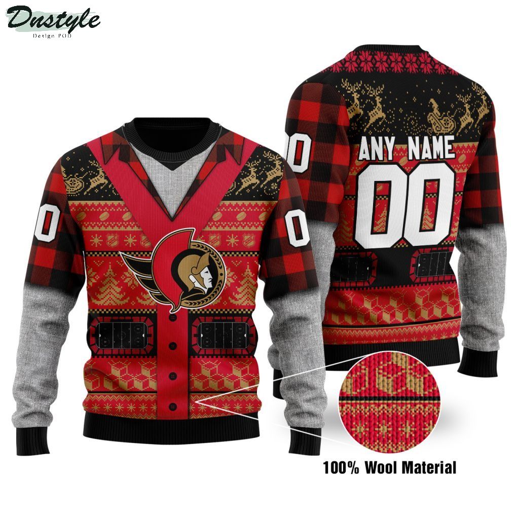 Ottawa Senators NHL personalized ugly christmas sweater 1