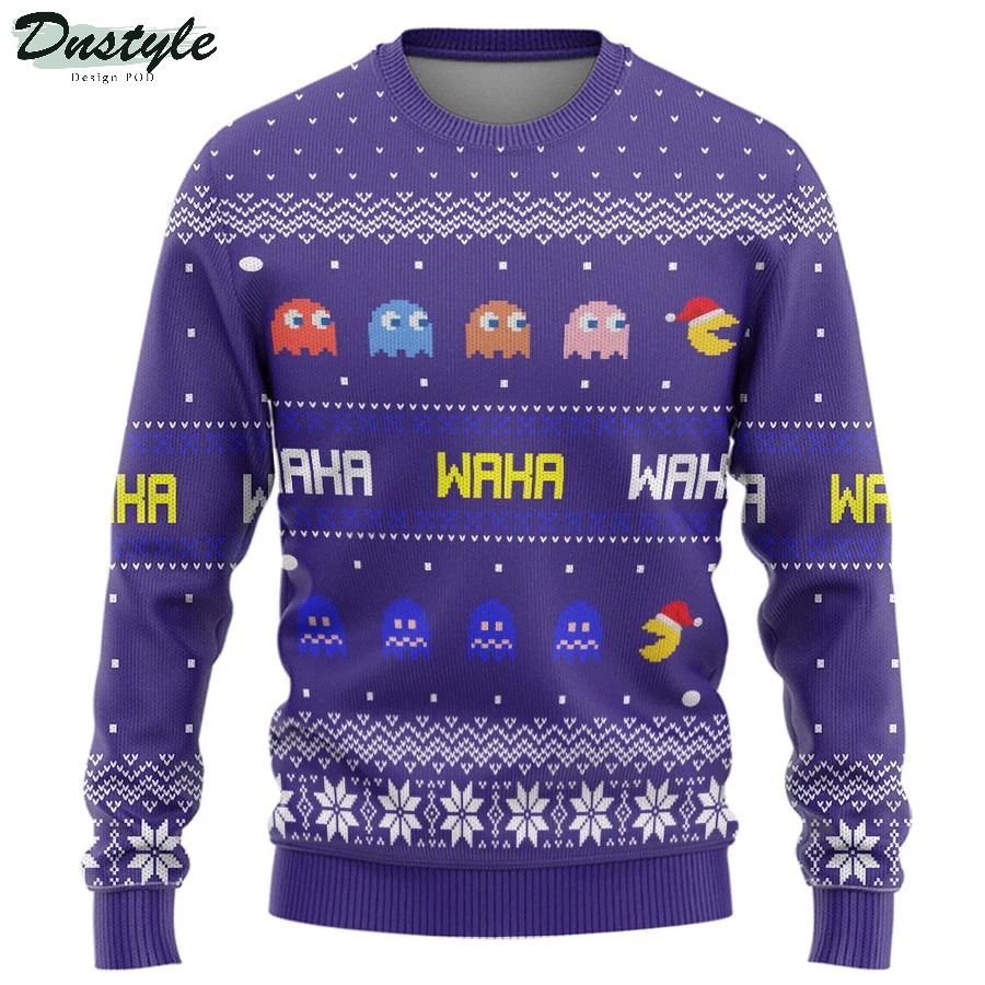 Pacman waka waka ugly christmas ugly sweater 1