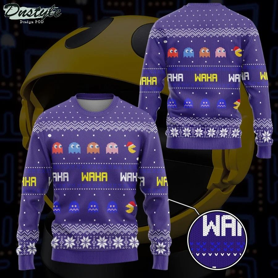 Pacman waka waka ugly christmas ugly sweater