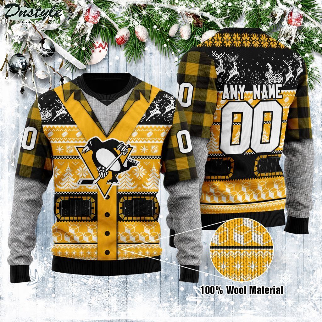 Pittsburgh Penguins NHL personalized ugly christmas sweater