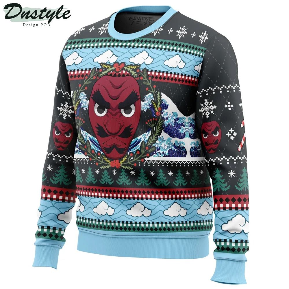 Sakonji Urokodaki Demon Slayer Ugly Christmas Sweater 1