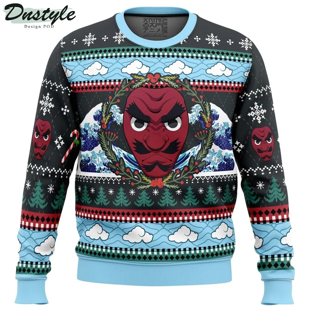Sakonji Urokodaki Demon Slayer Ugly Christmas Sweater