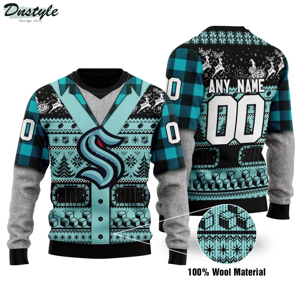 Seattle Kraken NHL personalized ugly christmas sweater 1
