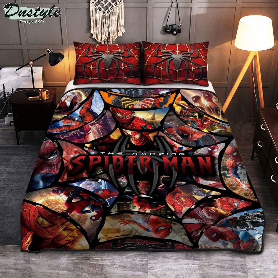 Spider man quilt bedding set