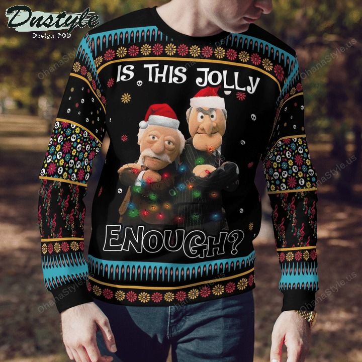 Statler and waldorf is this jolly enough ugly christmas sweater 1