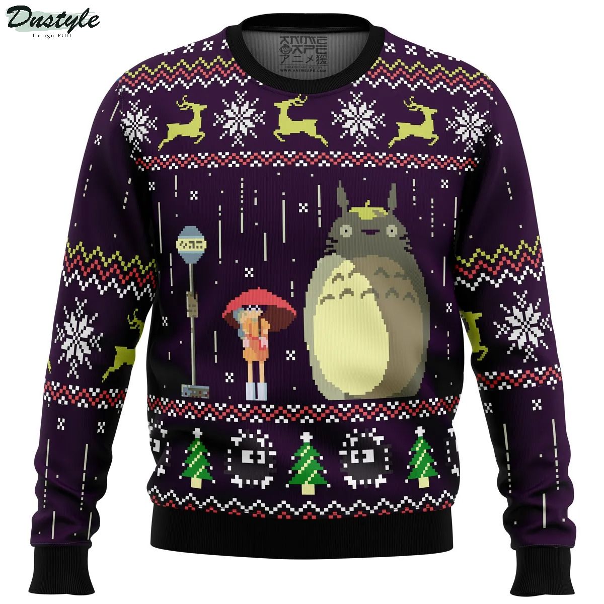 Studio Ghibli Totoro Rain Miyazaki Ugly Christmas Sweater