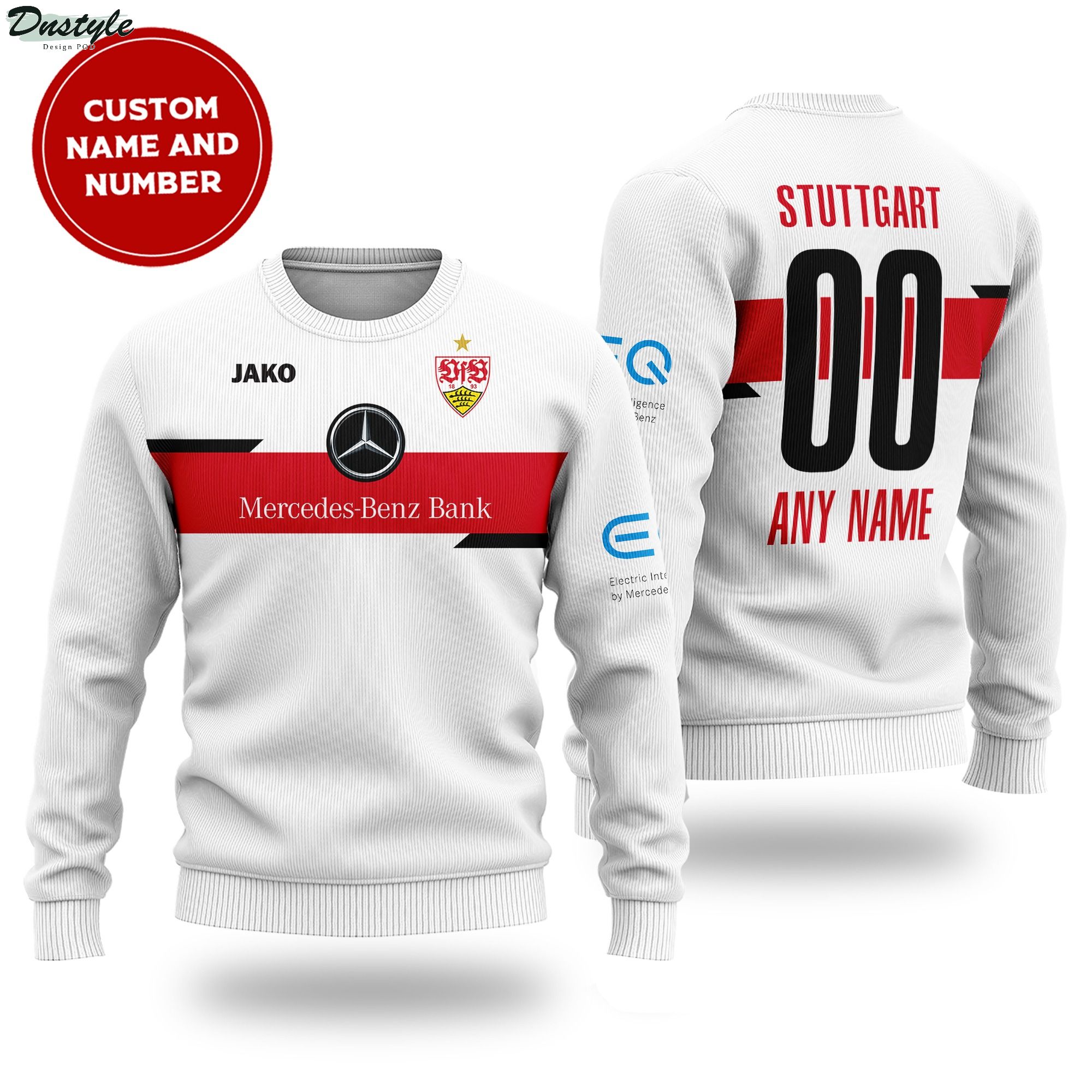 Stuttgart custom name and number ugly sweater