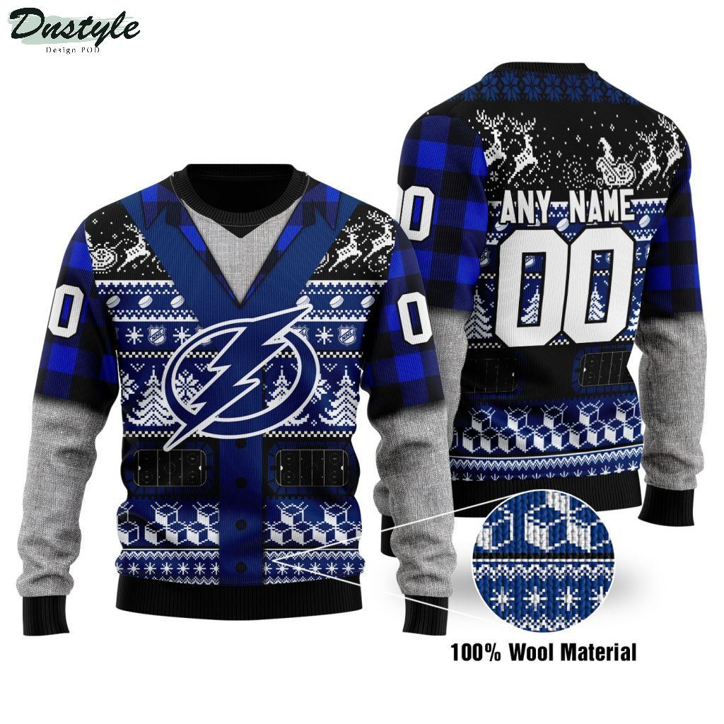 Tampa Bay Lightning NHL personalized ugly christmas sweater 1